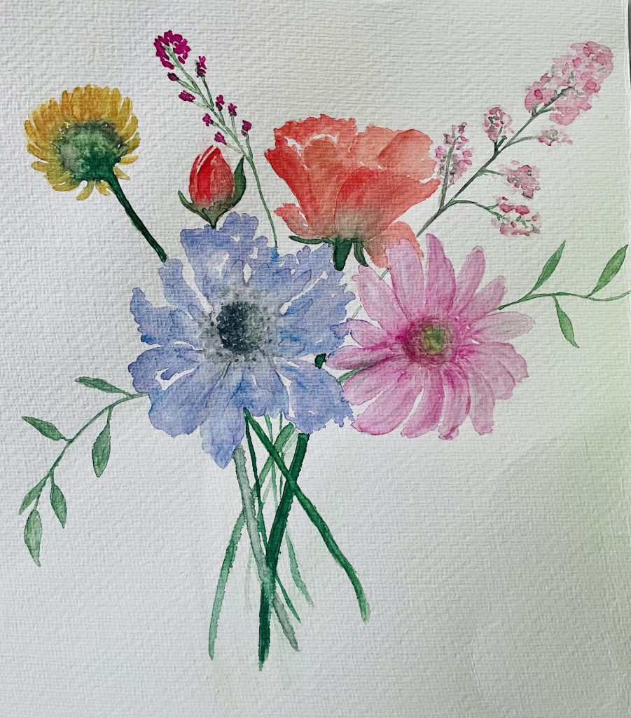 Blumenstrauß Aquarell Natur