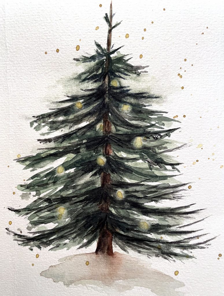 weihnachtsbaum schlicht funkelnd